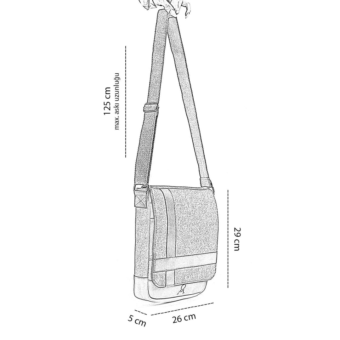 Galena Erkek Kanvas Ayarlanabilir Askılı Çapraz Çanta