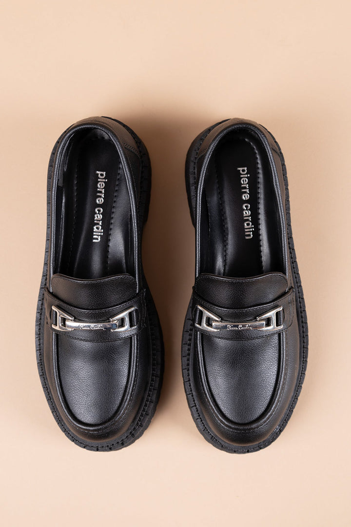 Pierre Cardin Peris Kadın Tokalı Siyah Loafer Ayakkabı PC-52431