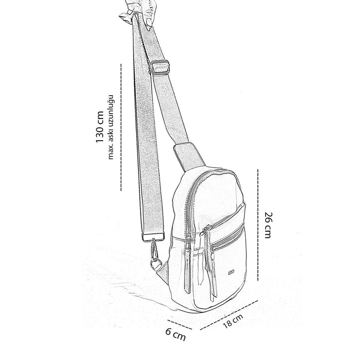 Rahel Kadın Bodybag Sırt ve Göğüs Çantası